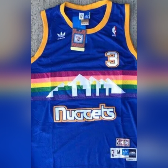 New w Tags Adidas Denver Nuggets Allen Iverson Jersey Multiple Sizes - Picture 2 of 6